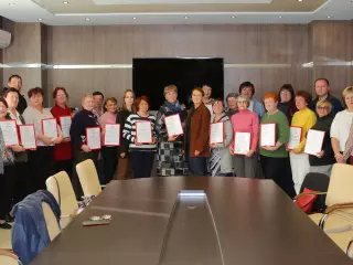 Напередодні Дня працівників освіти, Ольга Бабенко привітала ветеранів педагогічної праці.