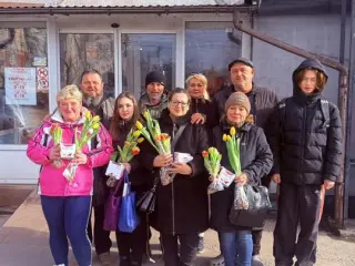 💐 Напередодні Міжнародного жіночого дня триває тепла серія привітань від ГО «За рідне місто», яку очолює Ольга Бабенко.
