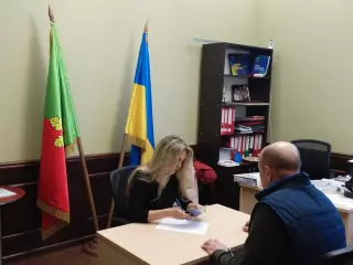 На приеме